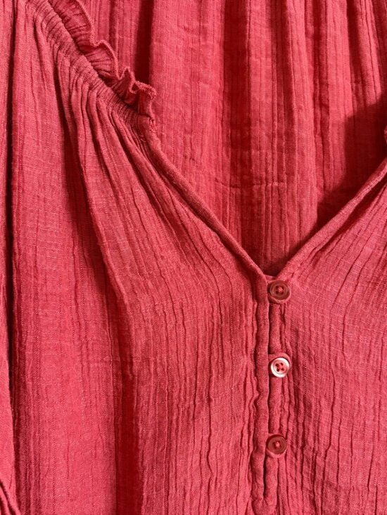 Crinkle Blouse with Ruffle Detail - Picture 3 of 3